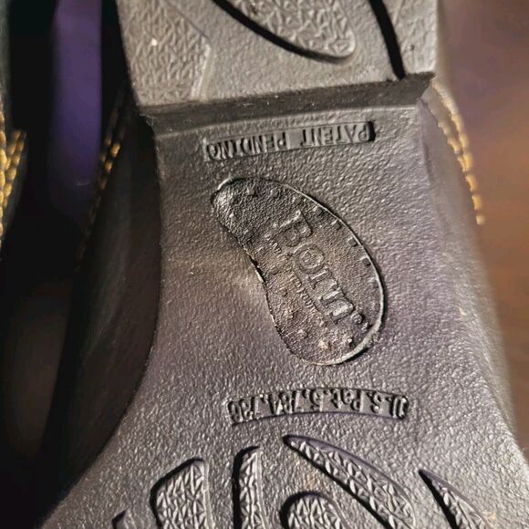 Born Western Ankle Boots Womens 8 Dark Brown-Yellow Stitch Cowgirl Thick Leather - Picture 12 of 13